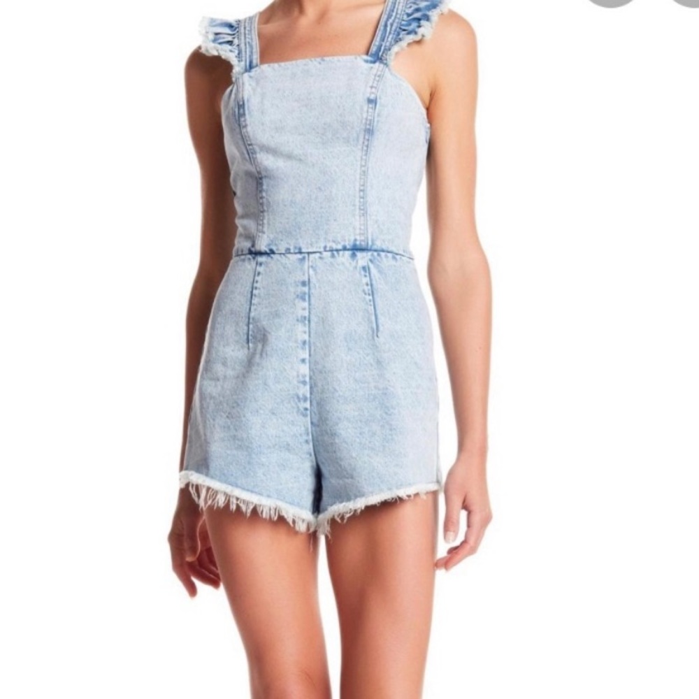 Honey Punch Demin Romper